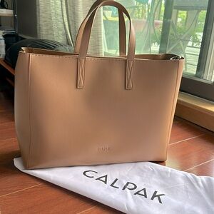 Calpak Haven Laptop Tote Bag in Toffee